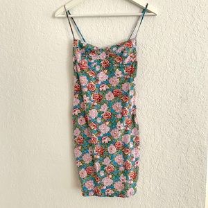 Motel sweetheart cup mini dress in floral NWT